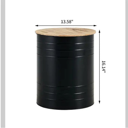 Farmhouse Rustic Metal Accent Cocktail Table, Set Of 2