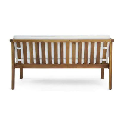 Outdoor 4-Seater Acacia Wood Chat Set With Coffee Table