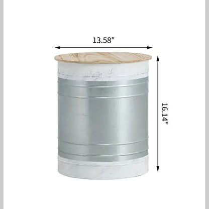 Farmhouse Rustic Metal Accent Cocktail Table, Set Of 2