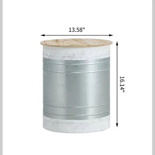 Farmhouse Rustic Metal Accent Cocktail Table, Set Of 2