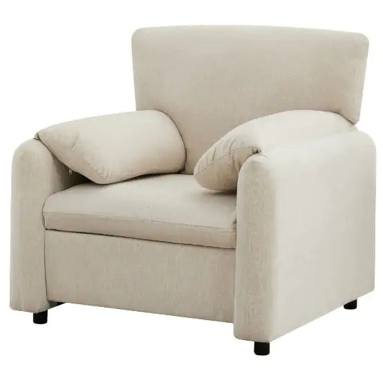Contemporary Oversized Chenille Armchairs