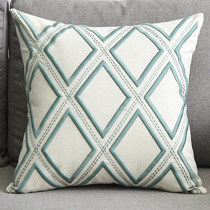 Chic Geometric Linen Pillow Cover