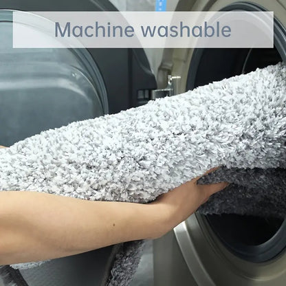 Luxury Microfiber Bath Rug Mat - Soft, Non-Slip, Grey