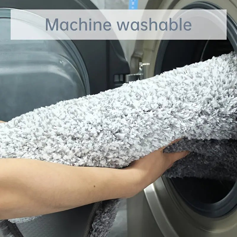 Luxury Microfiber Bath Rug Mat - Soft, Non-Slip, Grey