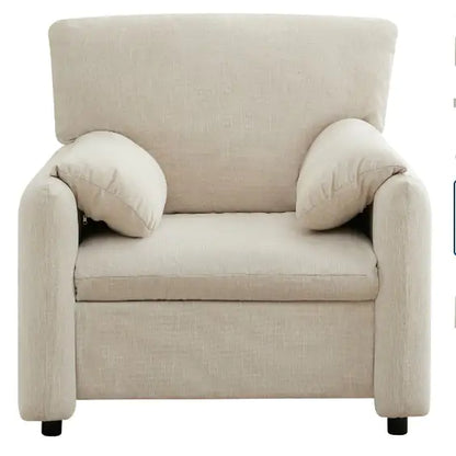 Contemporary Oversized Chenille Armchairs