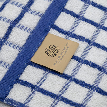 Premium Dish Towels with Hanging Loop 8 Pack 16x26in Blue