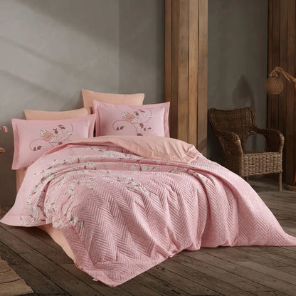 CottonSoft Quilted Double Duvet Set