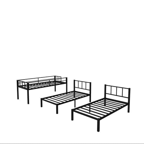 Twin Bunk Beds For 3, Twin XL Over Twin Beds, Metal