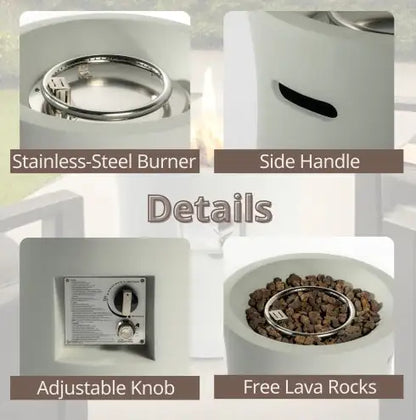 Outdoor Propane Fire Pit Table