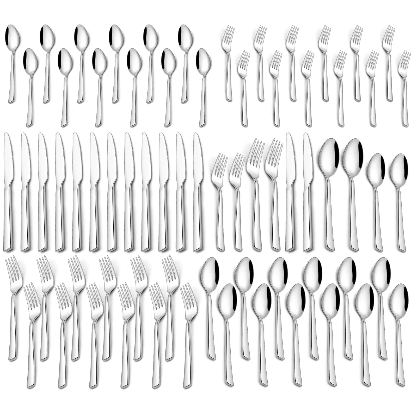 60-piece stainless steel flatware set