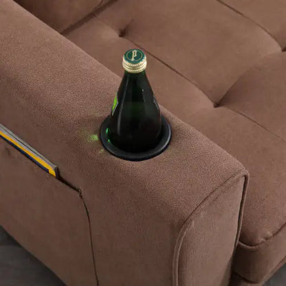 3-in-1 Upholstered Futon Sofa Convertible Sofa Bed