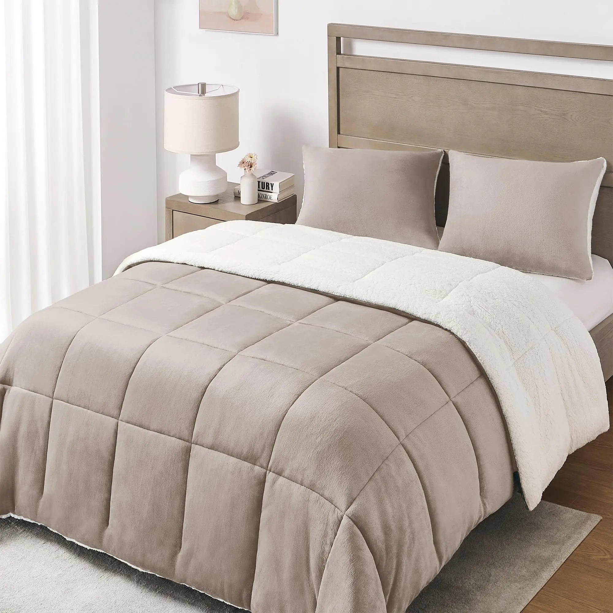 Basic Beyond Queen Comforter Set - Luxury Fleece 88"x88"