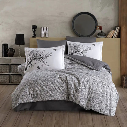 Arianna Gray Elegance - Poplin Double Bed Set