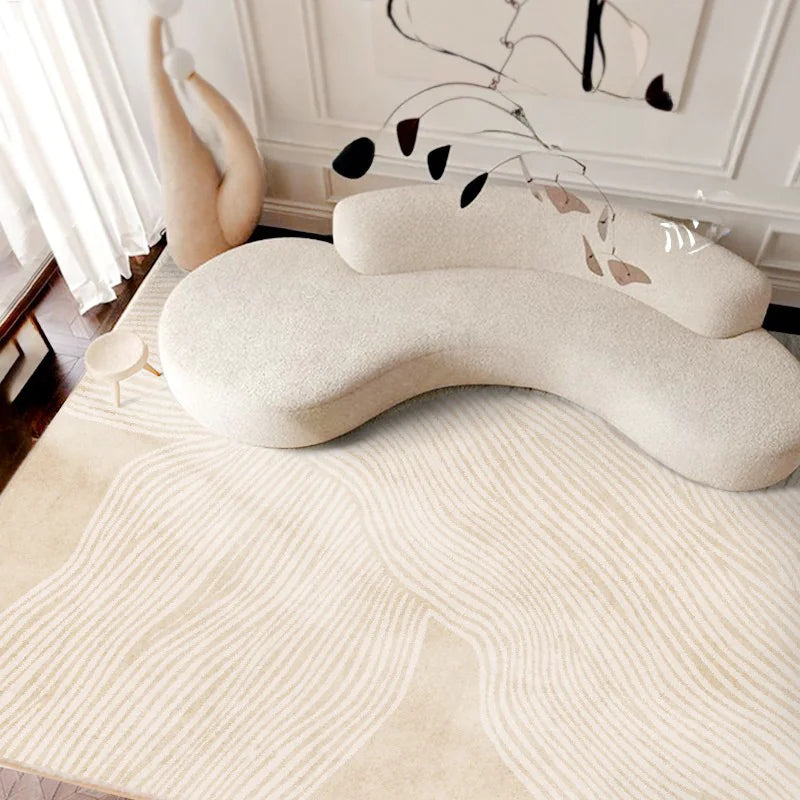 Luxury Short-Pile Faux Cashmere Area Rug