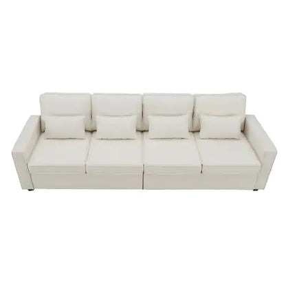 Seater Modern Linen Fabric Sofa