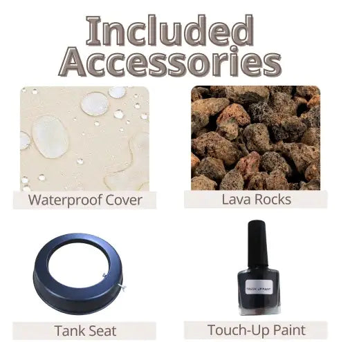 Outdoor Propane Fire Pit Table 28-inch Imitation