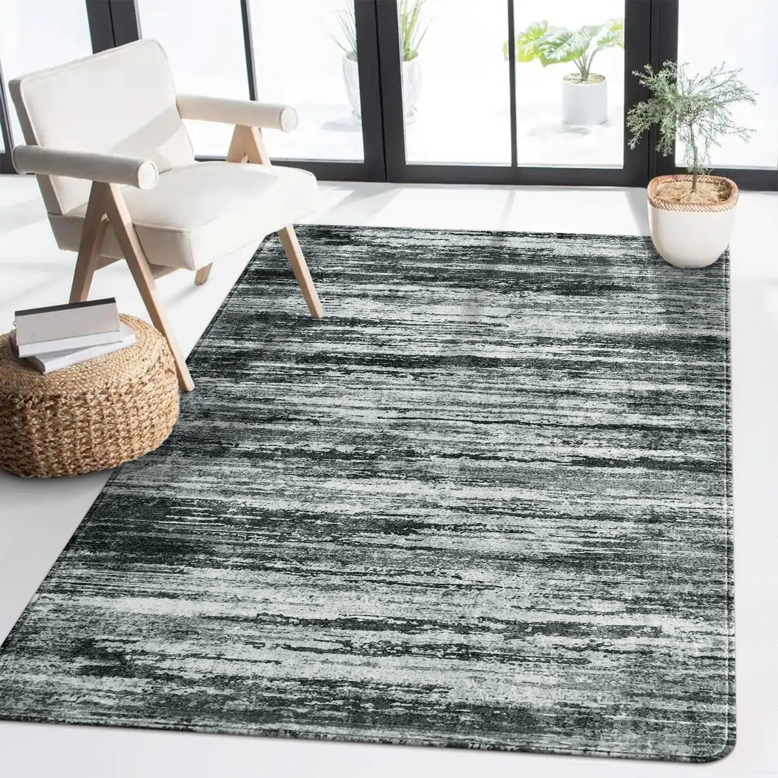 Lahome Modern Ombre Living Room Area Rug - 3x5