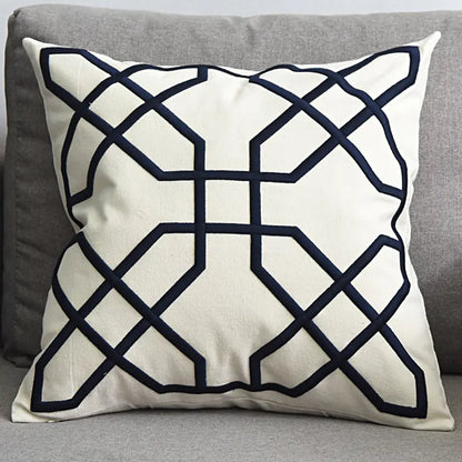 Chic Geometric Linen Pillow Cover