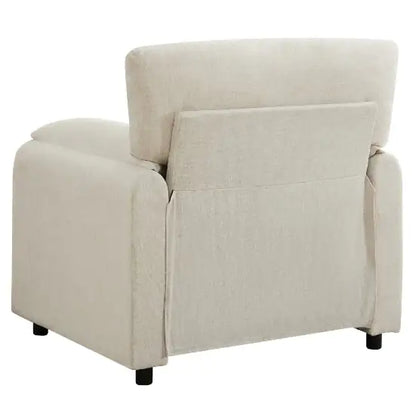 Contemporary Oversized Chenille Armchairs
