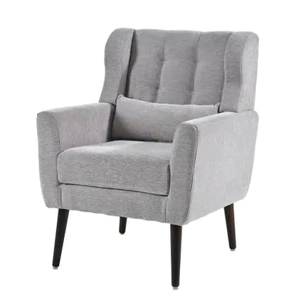 Comfortable Upholstered Lounge Chair with Pillows