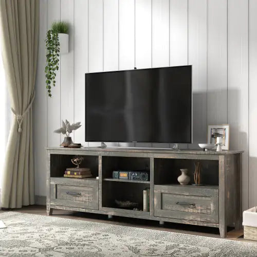 70 Inch Length TV Stand, With 2 Drawers