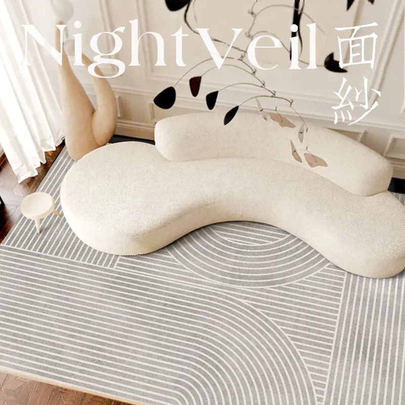 Luxury Short-Pile Faux Cashmere Area Rug