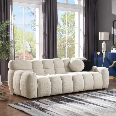 Marshmallow Sofa, 3 Seater, Black BOUCLE