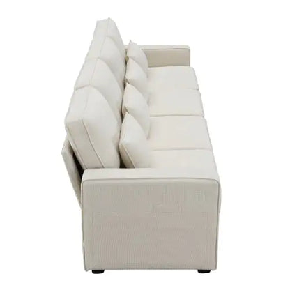 Seater Modern Linen Fabric Sofa