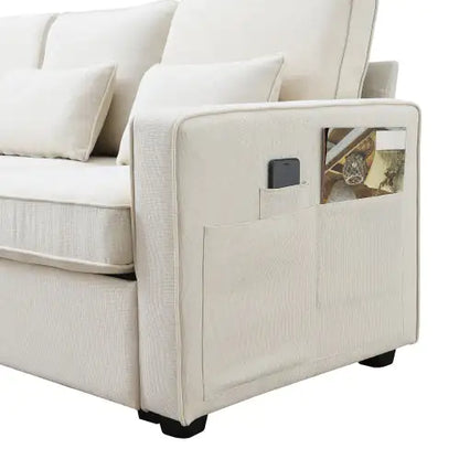 Seater Modern Linen Fabric Sofa