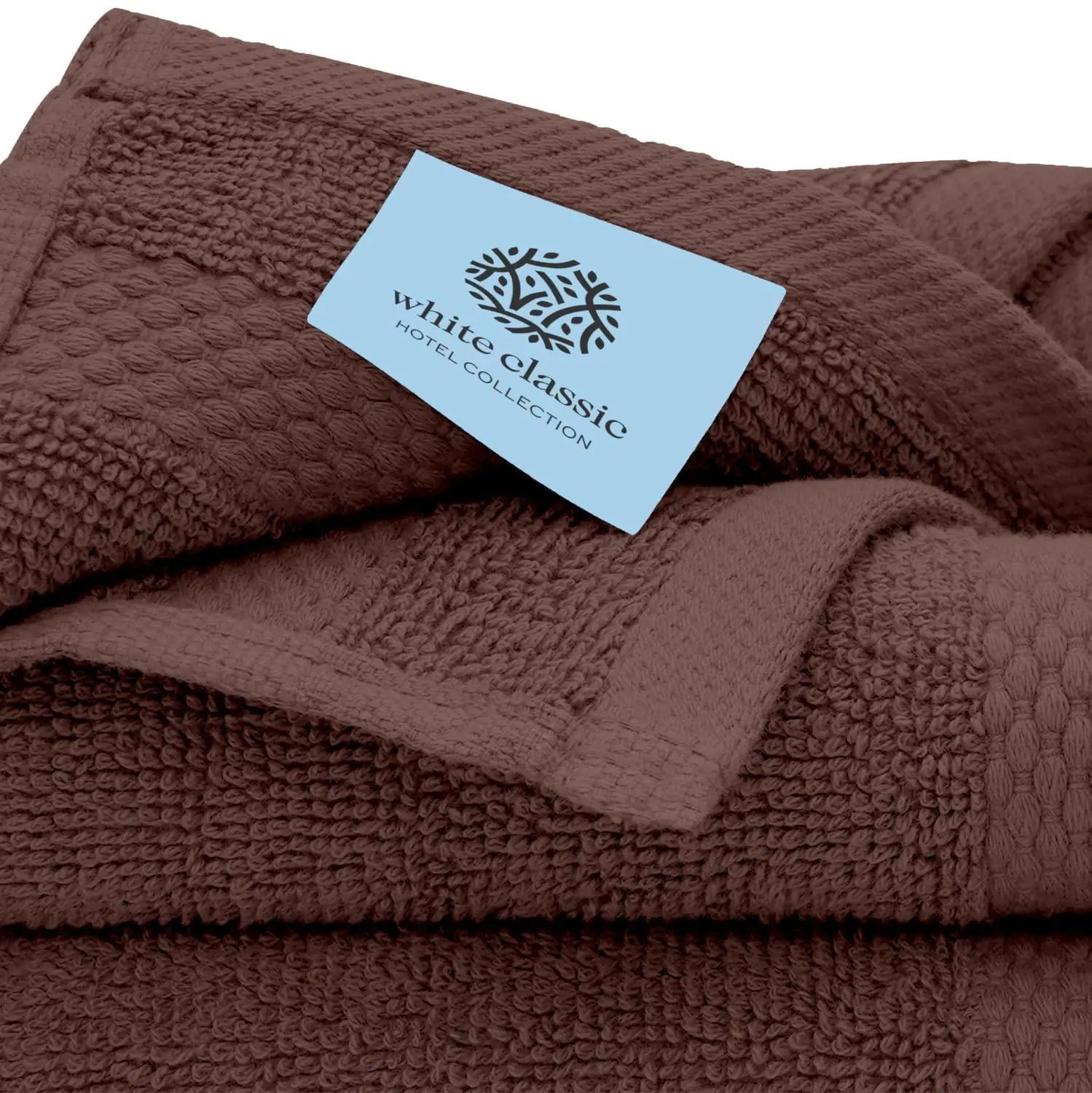 Luxury Brown Bath Towel 8 Piece Set