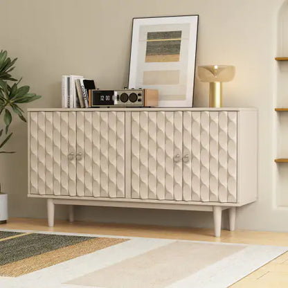 Modern 4-door Sideboard With Convex Doors