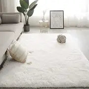 Soft Square Plush Rug and Decorative Throw Blanket 47x63in
