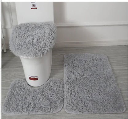 Luxury 3-Piece Microfiber Bath Mat Set