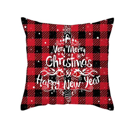 Holiday Plaid Peachskin Pillow Cover