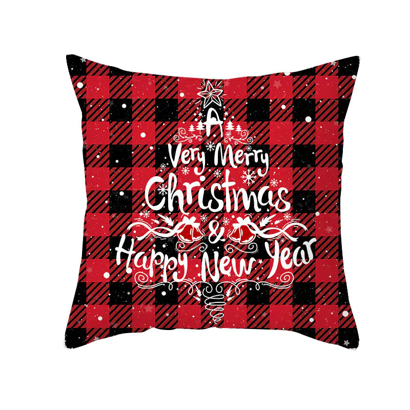 Holiday Plaid Peachskin Pillow Cover