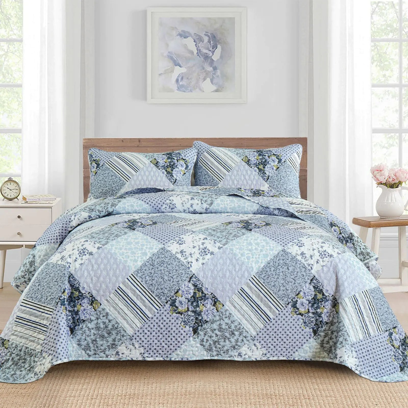 Dobuyly King Size Bedspread Lavender Purple