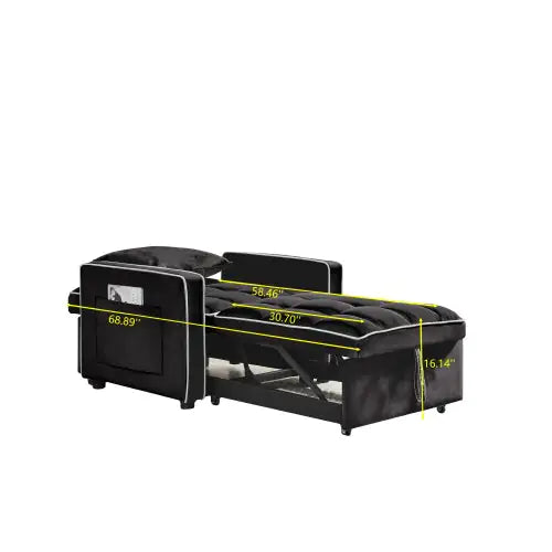 3-in-1 Sofa Bed Chair Fold-out, Adjustable Back