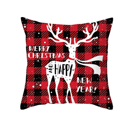 Holiday Plaid Peachskin Pillow Cover