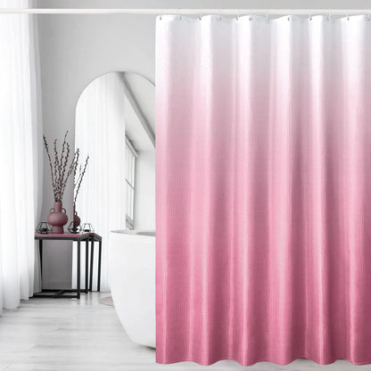 Gibelle Pink Shower Curtain Ombre Fabric Shower Curtains