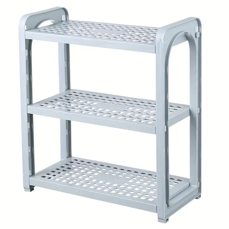 Three-Layer Adjustable Bathroom Cosmetic Storage Rack