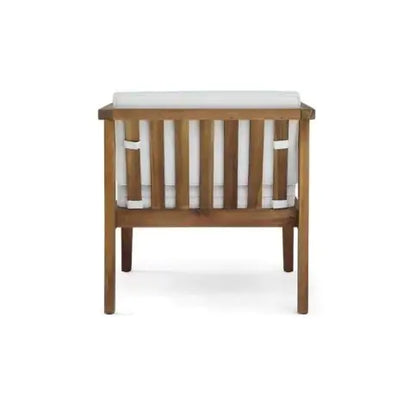 Outdoor 4-Seater Acacia Wood Chat Set With Coffee Table