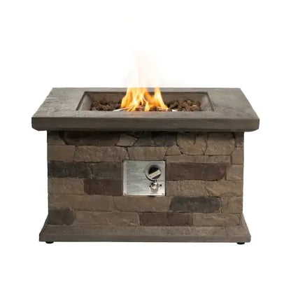 Outdoor Propane Fire Pit Table 28-inch Imitation