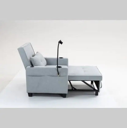 Futon Chair Convertible Bed, 3-in-1 Pull Out Sleeper