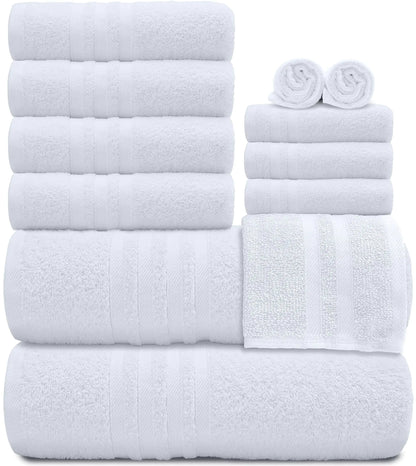 12 Pcs Bath Towel Set, Soft and Plush Highly Absorbent