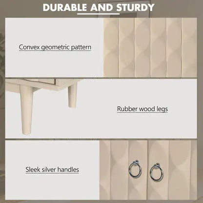 Modern 4-door Sideboard With Convex Doors