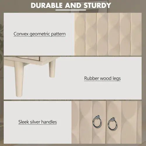 Modern 4-door Sideboard With Convex Doors