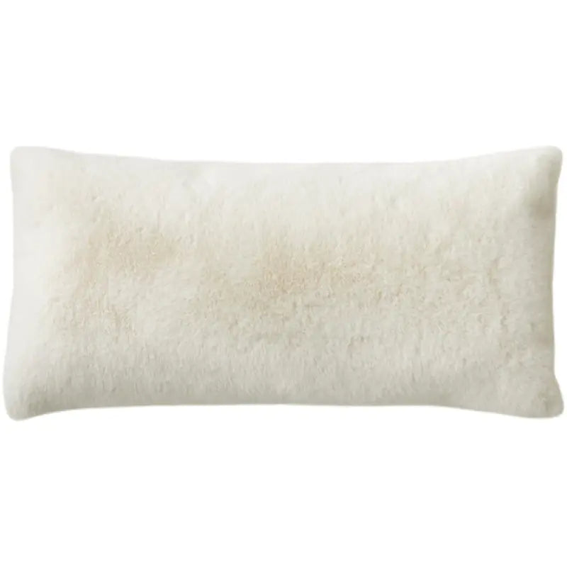 Double-Sided Rabbit Hair Waist Sofa Pillow