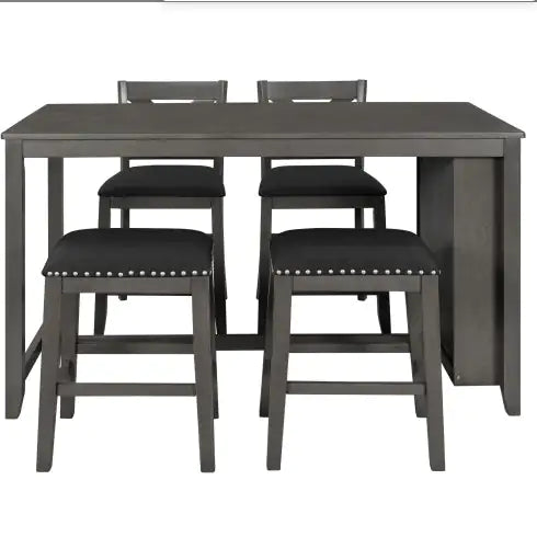 TOPMAX 5 Pieces Counter Height Bar Table Set