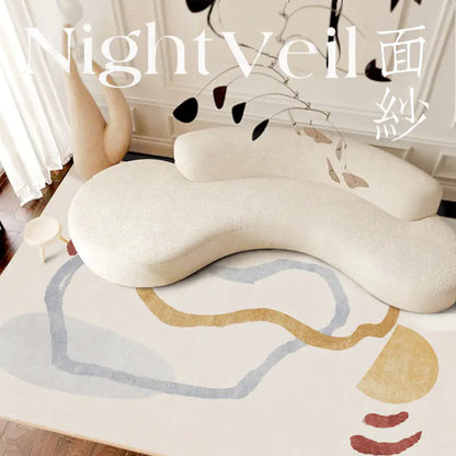 Luxury Short-Pile Faux Cashmere Area Rug