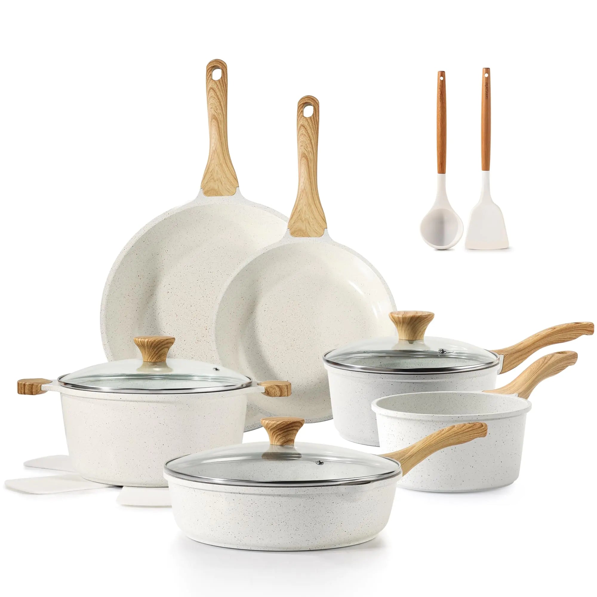 SENSARTE Nonstick Ceramic Cookware Set 16-Piece